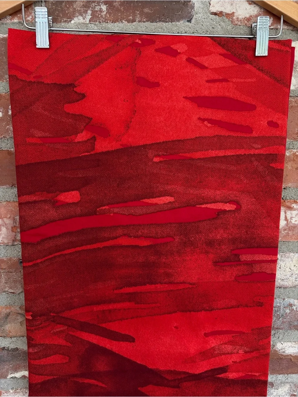 Crate & Barrel Marimekko Ulappa Red Tablecloth 60x90 Cotton Portugal
